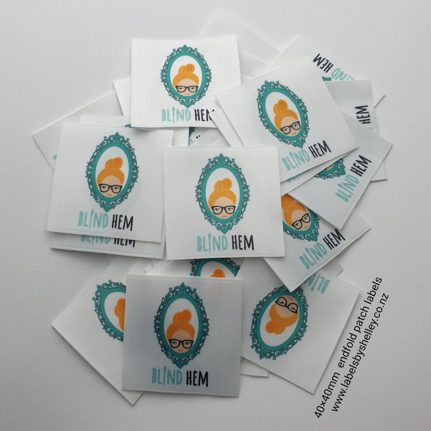 ~CUSTOM PRINTED PRE CUT WOVEN BLANKS - PERMANENT PRINT - FABRIC LABELS
